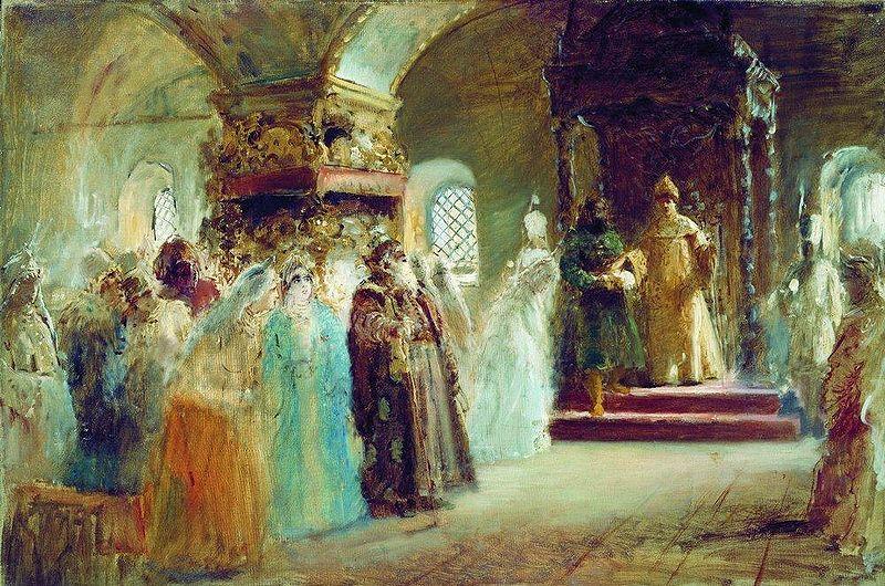 Konstantin Makovsky The Bride-show of tsar Alexey Michailovich